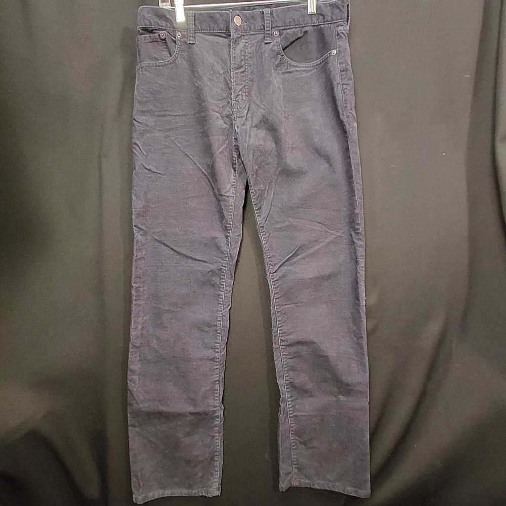 Gap 1969 Straight Fit Corduroy Pants Navy Blue 33x32 S/488859-00